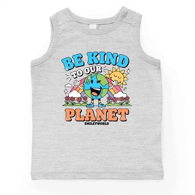 The Juniper Shop SmileyWorld Be Kind To Our Planet Rainbow Youth Tank Top