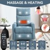 Sapphtopaz Heat Massage Manual Recliner Chair with Rocker and Swivel, Fabric Swivel Accent Chair, 360°Swivel Chair for Bedroom, Living Room - 4 of 4