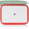 Elanze Designs Large 9x13 inch Stoneware Porcelain Baking Dish With Stainless Steel Rack, Red - 4 of 4
