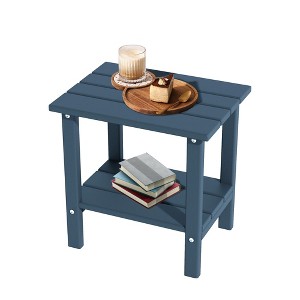 Decksplore 2-Tier HDPE Adirondack Side Table - Weatherproof Outdoor/Indoor Patio Side Table - 1 of 4