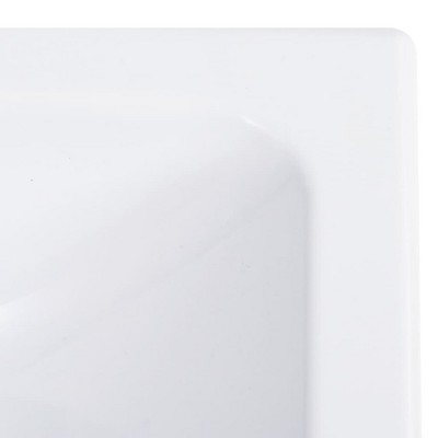 White SMC Rectangular Bathroom Wash Basin with Faucet Hole