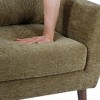 Sapphtopaz Modern Accent Chair Reading Upholstered Chair Indoor with 1 Lumbar Pillow Wood Leg for Living Room, Bedroom, Office - 3 of 4