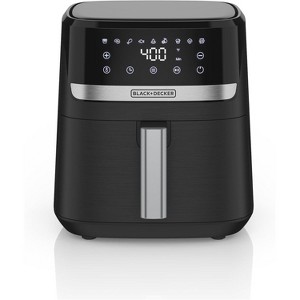 BLACK+DECKER Purify 6QT Air Fryer, Timer with Auto Shut-off and Shake Reminder, Digital LED Touchscreen and 9 Presets, 1500W, Dishwasher Safe Parts - 1 of 4