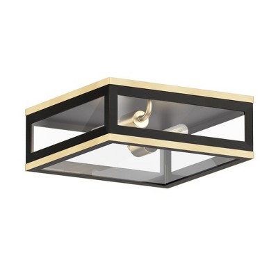 Maxim Lighting Neoclass 2 - Light Flush Mount in  Black/Gold