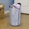Soft-Sided Laundry Tote, Durable Polyester with Drawstring Mesh Closure, Blue Magic Rings - 2 of 3