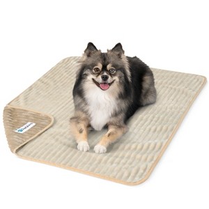 PetAmi Waterproof Dog Blanket, Leakproof Cat Throw, Plush Striped Reversible Blanket for Small Medium Large Pet - 1 of 4