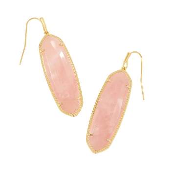 Rose Quartz Semi-precious Elongated Teardrop Drop Earrings - Universal  Thread™ Rose Pink : Target