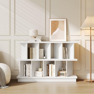 8-Cube Bookshelf with Removable Back Panels, Cube Storage Organizer Shelf, Multi-Functional Bookcase for Multiple Rooms - 1 of 4