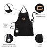 Evergreen Chicago Bears Black Grill Apron- 26 x 30 Inches Durable Cotton with Tool Pockets and Beverage Holder - image 3 of 4