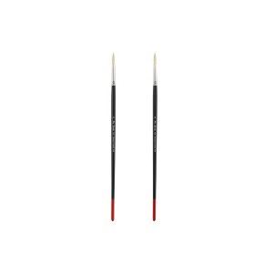 Creative Mark Powercryl Ultimate Acrylic Paint Brushes - Round Assorted Sets of 2, Artist Paint Brushes, 3 Diameters of Synthetic Hair Filament, Fine - 1 of 4