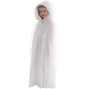 Underwraps Costumes Child Tulle Ghost Cape (White)