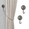 Unique Bargains Curtain Holdbacks Sunflower Petal Hooks Zinc Alloy 3.54"x2.01" 1 Pair - 2 of 4
