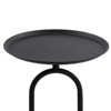 NicBex 24" Lantern-shaped Metal End Table, Modern Small Round Coffee Drink Cocktail Table, Small Accent Pedestal Table for Living Room, Cream White - 4 of 4