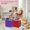 4E's Novelty 6 Packs 11 Inch Rainbow Color Storage Foldable Cube Bins, Colorful Storage Baskets - 4 of 4