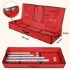 40" Christmas Wrapping Paper Storage Bag with Flexible Partitions & Pockets,Red/Gray-HOMLUX - 4 of 4