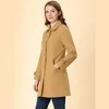 Allegra K Women's Winter Outerwear Peter Pan Collar Mid-thigh A-line Single Breasted Coat - 4 of 4
