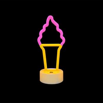 CIAO Tech Decorative Ice Cream Cone Neon Night Light LED Desk Table Lamp