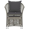 vidaXL 2 Piece Patio Lounge Set with Cushions Gray Poly Rattan - 4 of 4
