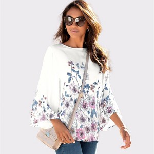 Women's Floral Patterned Blouse Shirt - LASCANA - 1 of 4