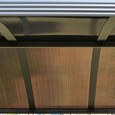 Outsunny 8x5ft Dark Gray Steel Grill Gazebo with Polycarbonate Roof