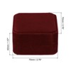 Unique Bargains Velvet Cloth Elegant Design Double Slot Jewelry Holder 2 Pcs - 2 of 4
