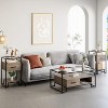 Homhougo Nightstand, End Table with Storage Drawer and 3-Tier Storage & Tempered Glass Top, Bedside Furniture with Steel Frame, Easy Assembly, Grey - 4 of 4