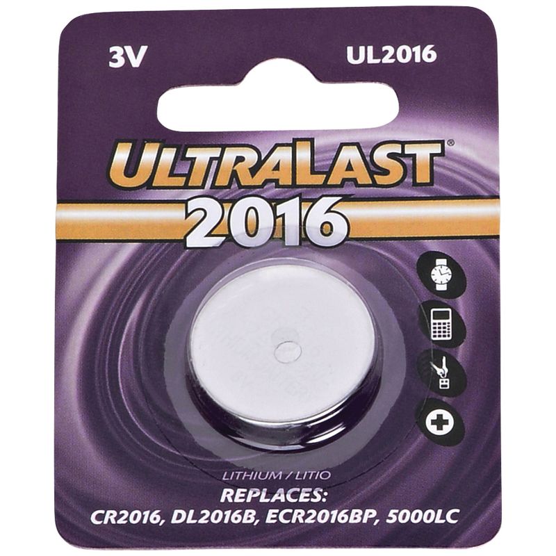 Ultralast® UL2016 CR2016 Lithium Coin Cell Battery, 2 of 3