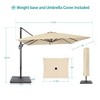 11.5x9ft Cantilever Patio Umbrella with 270g Fade-Resistant Fabric, - 3 of 4