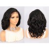 Unique Bargains Women Medium Long Natural Curly Lace Front Wigs with Wig Cap 14" 1PC - 3 of 4