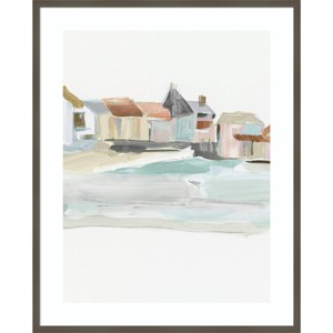 Amanti Art 33"x41" Seaside Tranquility I by Susan Pepe Wood Framed Wall Art Print: Coastal Landscape, Giclee Lithograph - 1 of 4