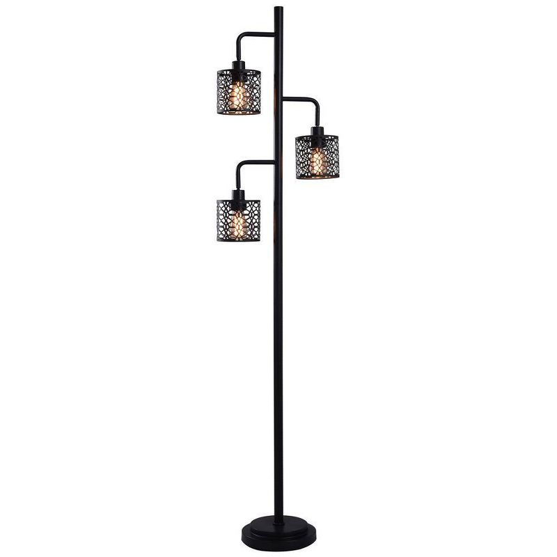 72&#34; x 10&#34; Madison Metal Three Pendant Floor Lamp Bronze - StyleCraft, 4 of 11