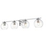Elegant Lighting Juelz 4 light Chrome and Clear Bath Sconce - 4 of 4
