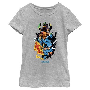 Girls The Fantastic Four: First Steps Team vs Galactus T Shirt - 1 of 4