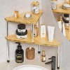 Bathroom Two Tier Storage Countertop Corner Shelf, Space Saving Storage Shelves, Bathroom, Kitchen, Living Room Office Home Decor - 2 of 4
