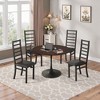 Vynxaria Set of 4 Black Metal Dining Chairs with PU Leather Seats - 3 of 4