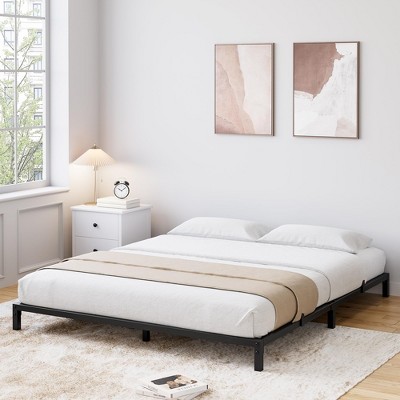 homfan Bed Frame,Heavy Duty Metal Platform with Mattress Slide Stopper, Steel Slat Support,Noise Free,Non-Slip Design,Includes Underbed Storage Space