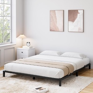 homfan Bed Frame,Heavy Duty Metal Platform with Mattress Slide Stopper, Steel Slat Support,Noise Free,Non-Slip Design,Includes Underbed Storage Space - 1 of 4