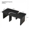 Lyngins Rectangle Wood Detachable Coffee Table, Single L Shape Farmhouse Coffee Table, Simple Design with Rounded Corners, 2 Splicing Modes - 4 of 4