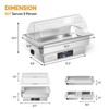 ROVSUN 9QT Electric Chafing Dishes for Buffet with Temperature Control Display with Full & Half Size Pan for Party - 2 of 4