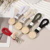 Unique Bargains Cotton Loop Wooden Clothing Towel Storage Clips 4.3" 5 Pcs - 4 of 4