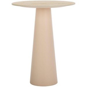 Nurem Short Ceramic Side Table - ACC2901A - Beige Ceramic/Beige - Safavieh - 1 of 4