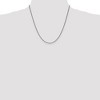 Black Bow Jewelry 1.4mm, 14k White Gold Diamond Cut Solid Spiga Chain Necklace - 2 of 4