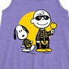 - Peanuts - Charlie And Snoopy Skeleton Graphic Sleeveless Aline Dress - 2 of 4
