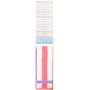 REGALWOVEN Striped Pattern Cotton Bathroom Hand Towels for Home Decor 13" x 29"/13" x 27" 2 Pcs - 1 of 4