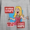 American Dad I'm Pretty Smart When I've Had My Eight Hours Crew Neck Short Sleeve Gray Heather Women's Crop Top - 2 of 3