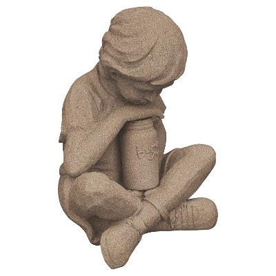 Emsco 21" Resin Natural Boy Statuary - Sand