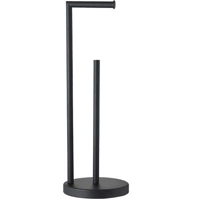 Matte Black Stainless Steel Free Standing Toilet Paper Holder