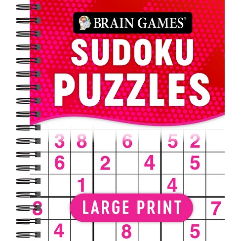 Brain Games - Large Print Sudoku Puzzles (Arrow) (Spiral)