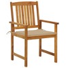 vidaXL Patio Chairs with Cushions 2 pcs Solid Acacia Wood - 2 of 4