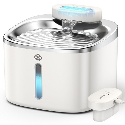 Oneisall PW04 Wireless Cat Fountain: 3.5L Stainless Steel, Battery Operated, Cordless, Rechargeable w/ Motion Sensor – Pet Water Dispenser